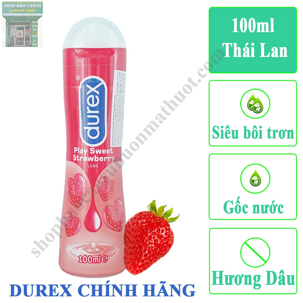 Gel Durex hương dâu 100ml Gel Durex hương dâu 100ml