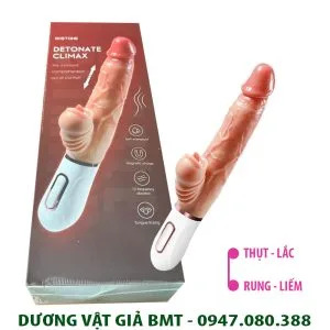 Dương vật giả thụt lắc cực mạnh, kèm chế độ rung liếm được bán tại shop BMT