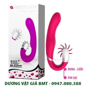Dương vật giả Prettylove BMT - chế độ rung liếm