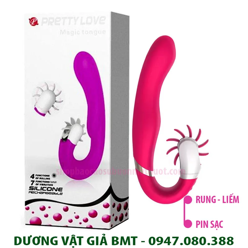 Dương vật giả Prettylove BMT - chế độ rung liếm Dương vật giả Prettylove BMT - chế độ rung liếm