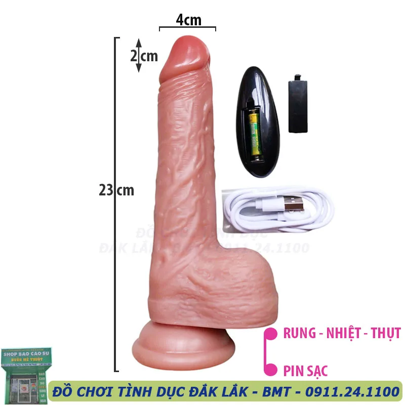 Dương vật giả thụt rung tỏa nhiệt có hít tường điều khiển từ xa Dương vật giả thụt rung tỏa nhiệt hít tường tại shop bmt - đắk lắk