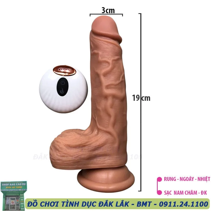 DƯƠNG VẬT GIẢ YEAIN SHOP BMT - ĐẮK LẮK Dương vật giả Yeain rung ngoáy, tỏa nhiệt, hít tường tại shop bmt - đắk lắk